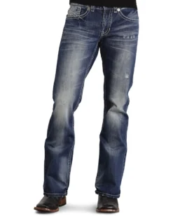 Stetson Rock Fit Bold X Stitched Jeans -Men's Western Denim Store 010D65 CU P2