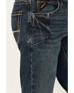 Ariat Men's Rebar M5 Durastretch Dark Wash Low Rise Straight Jeans 9 Ariat Men's Rebar M5 Durastretch Dark Wash Low Rise Straight Jeans -Men's Western Denim Store 010J18 N9 P2