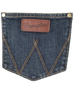 Wrangler Retro Men's Bozeman Medium Wash Low Rise Slim Straight Jeans -Men's Western Denim Store 010J87 N9 D2