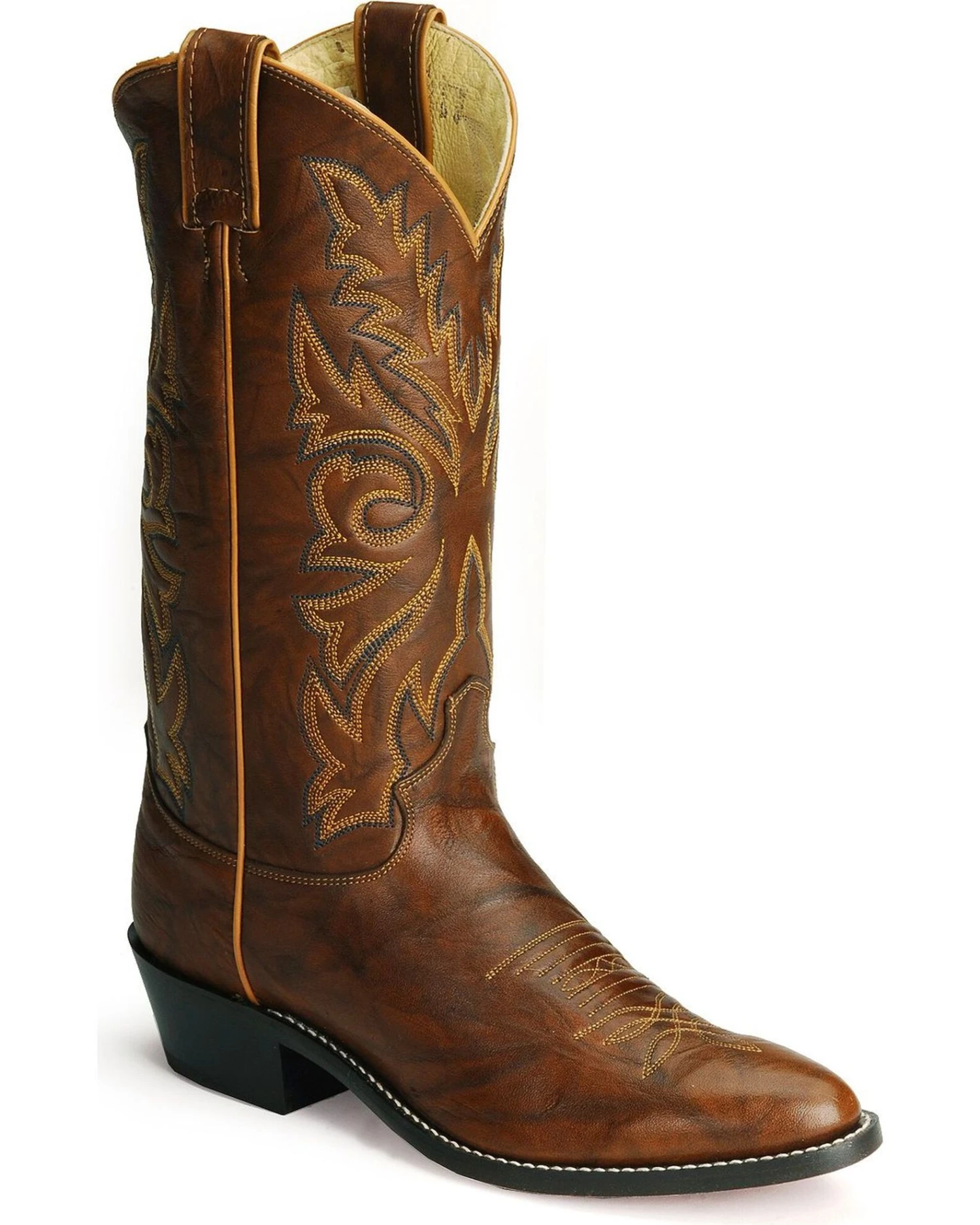 Justin Men's Marbled Deerlite Western Boots - Medium Toe 1 Justin Men's Marbled Deerlite Western Boots - Medium Toe