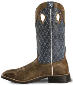 Twisted X Men's Distressed Ruff Stock Western Boots - Broad Square Toe -Men's Western Denim Store 036B30 B1 LT