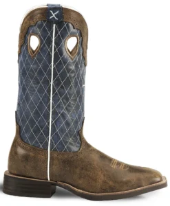 Twisted X Men's Distressed Ruff Stock Western Boots - Broad Square Toe -Men's Western Denim Store 036B30 B1 RT
