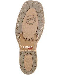 Double H Men's ICE Roper Western Work Boots - Broad Square Toe -Men's Western Denim Store 050D34 7049 P6