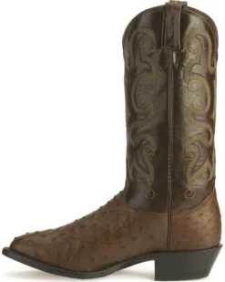 Tony Lama Men's Full Quill Ostrich Western Boots - Medium Toe -Men's Western Denim Store 066359 H9 LT