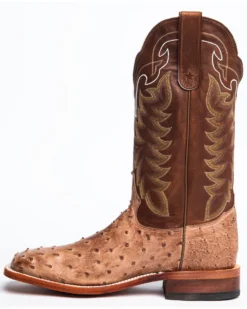 Tony Lama Men's San Saba Vintage Full Quill Ostrich Western Boots - Broad Square Toe 24 Tony Lama Men's San Saba Vintage Full Quill Ostrich Western Boots - Broad Square Toe -Men's Western Denim Store 066814 7012 P3