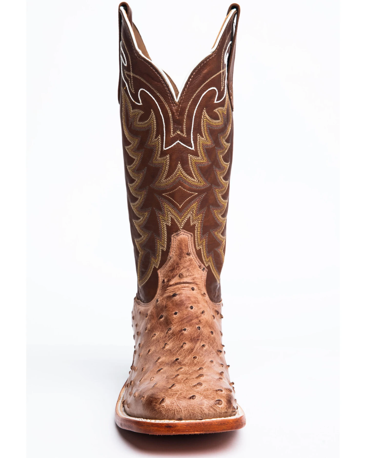 Tony Lama Men's San Saba Vintage Full Quill Ostrich Western Boots - Broad Square Toe 5 Tony Lama Men's San Saba Vintage Full Quill Ostrich Western Boots - Broad Square Toe - Image 5