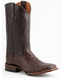 Ferrini Men's Caiman Belly Western Boots - Broad Square Toe -Men's Western Denim Store 066823 47 P1