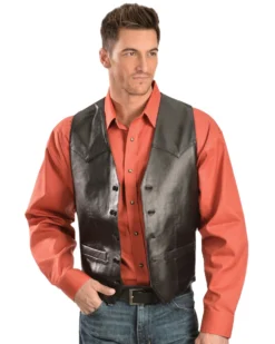 Scully Lamb Leather Vest - Big -Men's Western Denim Store 082702 89 P1