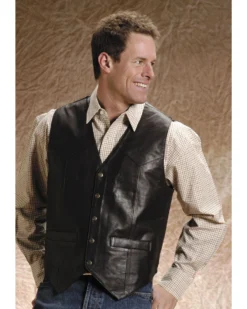 Roper Men's Leather Vest - Big & Tall