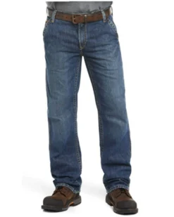 Ariat Men's FR M4 Relaxed Workhorse Relaxed Fit Bootcut Jeans -Men's Western Denim Store 0862U6 7030 P1