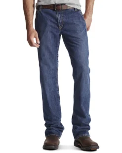 Ariat Men's FR M4 Relaxed Workhorse Relaxed Fit Bootcut Jeans -Men's Western Denim Store 0862U6 N9 P2