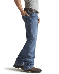 Ariat Men's FR M3 Medium Wash Loose Basic Stackable Straight Leg Jean -Men's Western Denim Store 086P41 7030 P3
