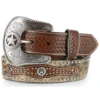 Nocona Men's Hair-On-Hide Star Concho Belt