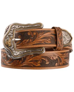 Tony Lama Men's Western Ride Leather Belt - Reg & Big -Men's Western Denim Store 120C67 22 P1