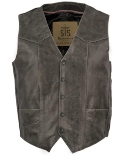STS Ranchwear Men's Antique Leather Chisum Vest