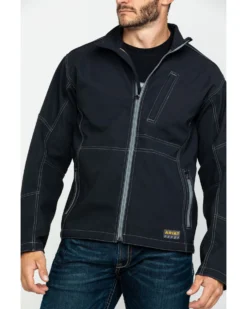 Ariat Men's Rebar Canvas Softshell Work Jacket -Men's Western Denim Store 2000210085 001 P4
