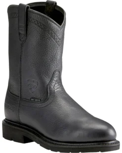 Ariat Sierra Men's Black Work Boots - Steel Toe -Men's Western Denim Store 2000213157 201 P1