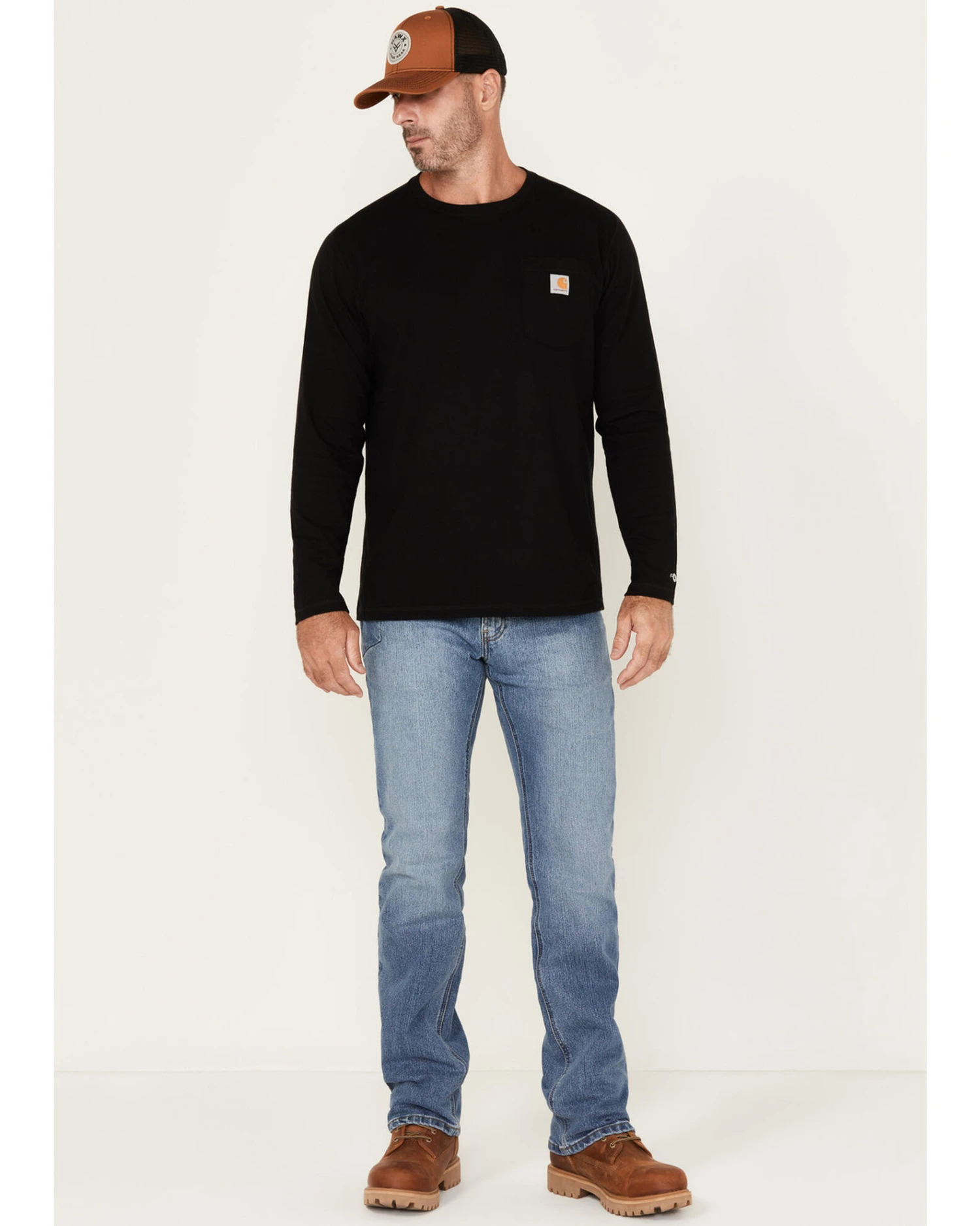 Ariat Men's Rebar M4 DuraStretch Haze Low Rise Bootcut Work Jeans 1 Ariat Men's Rebar M4 DuraStretch Haze Low Rise Bootcut Work Jeans