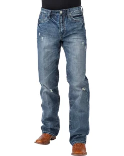 Tin Haul Men's Regular Joe Fit Medium Wash Bootcut Jeans -Men's Western Denim Store 2000235229 402 P2