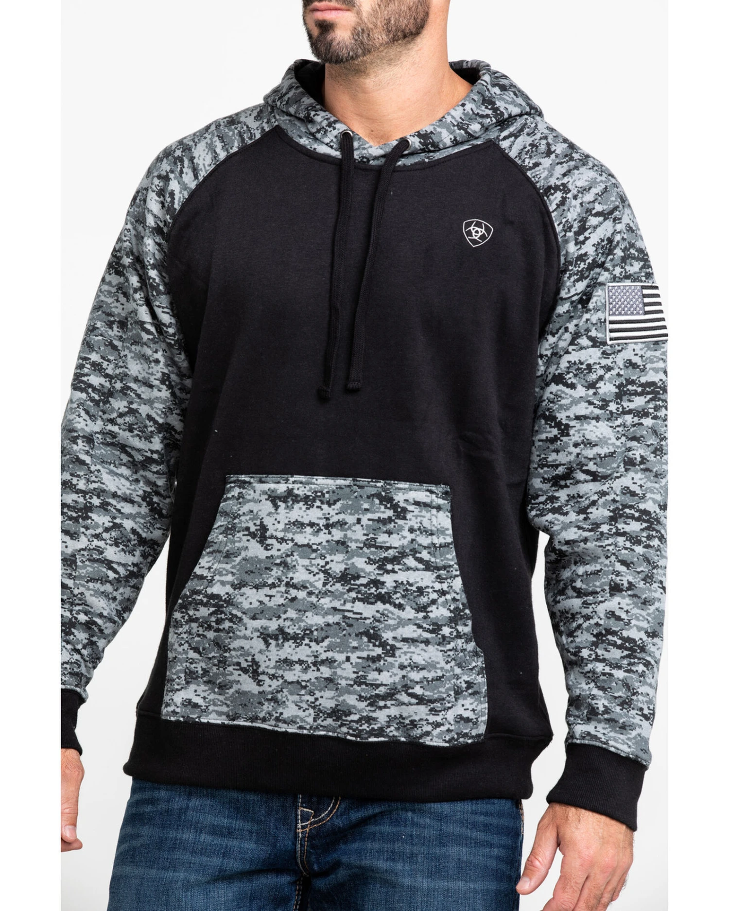 Ariat Men's Patriot Hooded Sweatshirt 3 Ariat Men's Patriot Hooded Sweatshirt - Image 3