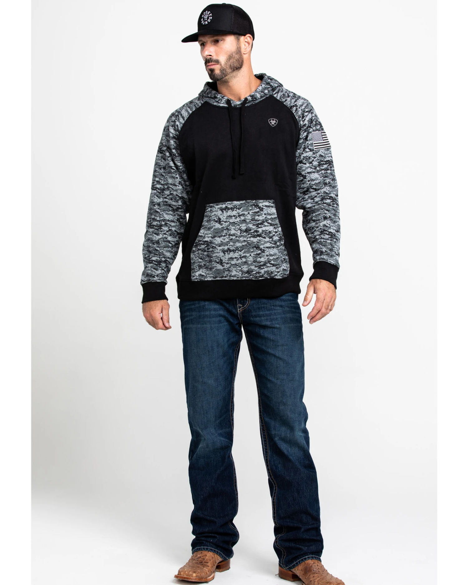 Ariat Men's Patriot Hooded Sweatshirt 4 Ariat Men's Patriot Hooded Sweatshirt - Image 4