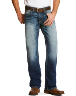 Ariat Men's Blue M5 Slim Fit Jeans - Straight Leg