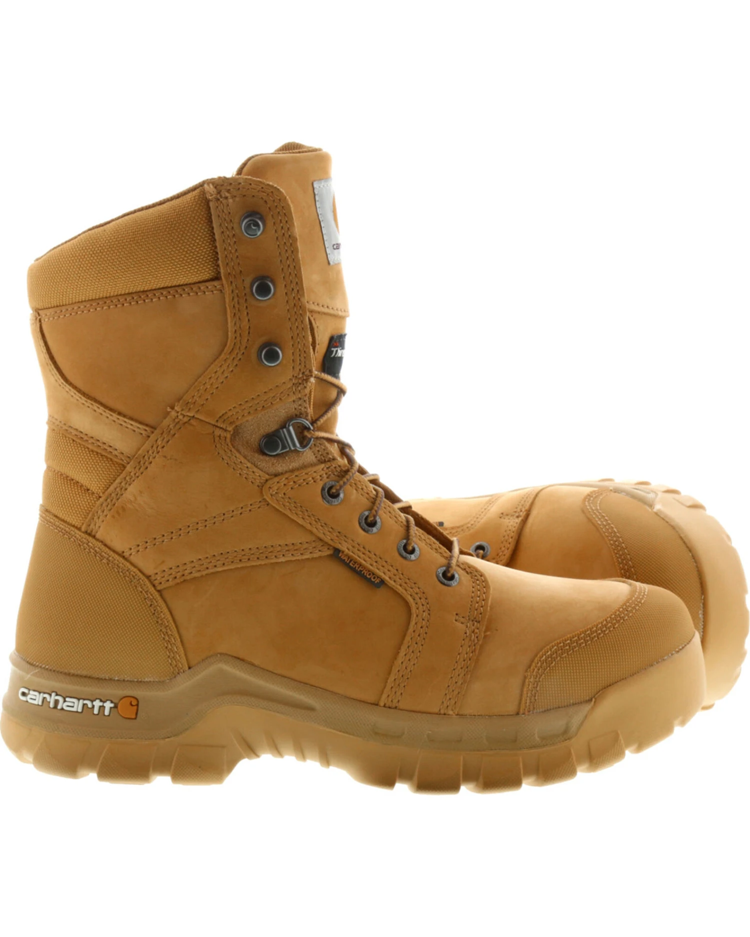 Carhartt Men's 8" Waterproof Insulated Rugged Flex Work Boots - Round Toe 2 Carhartt Men's 8" Waterproof Insulated Rugged Flex Work Boots - Round Toe - Image 2