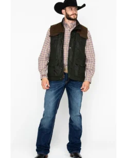 Outback Trading Co. Men's Brant Oil Dual Entry Vest -Men's Western Denim Store 2000244794 341 P6