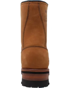 Ad Tec Men's 9" Leather Logger Boots - Steel Toe -Men's Western Denim Store 2000251855 200 BK