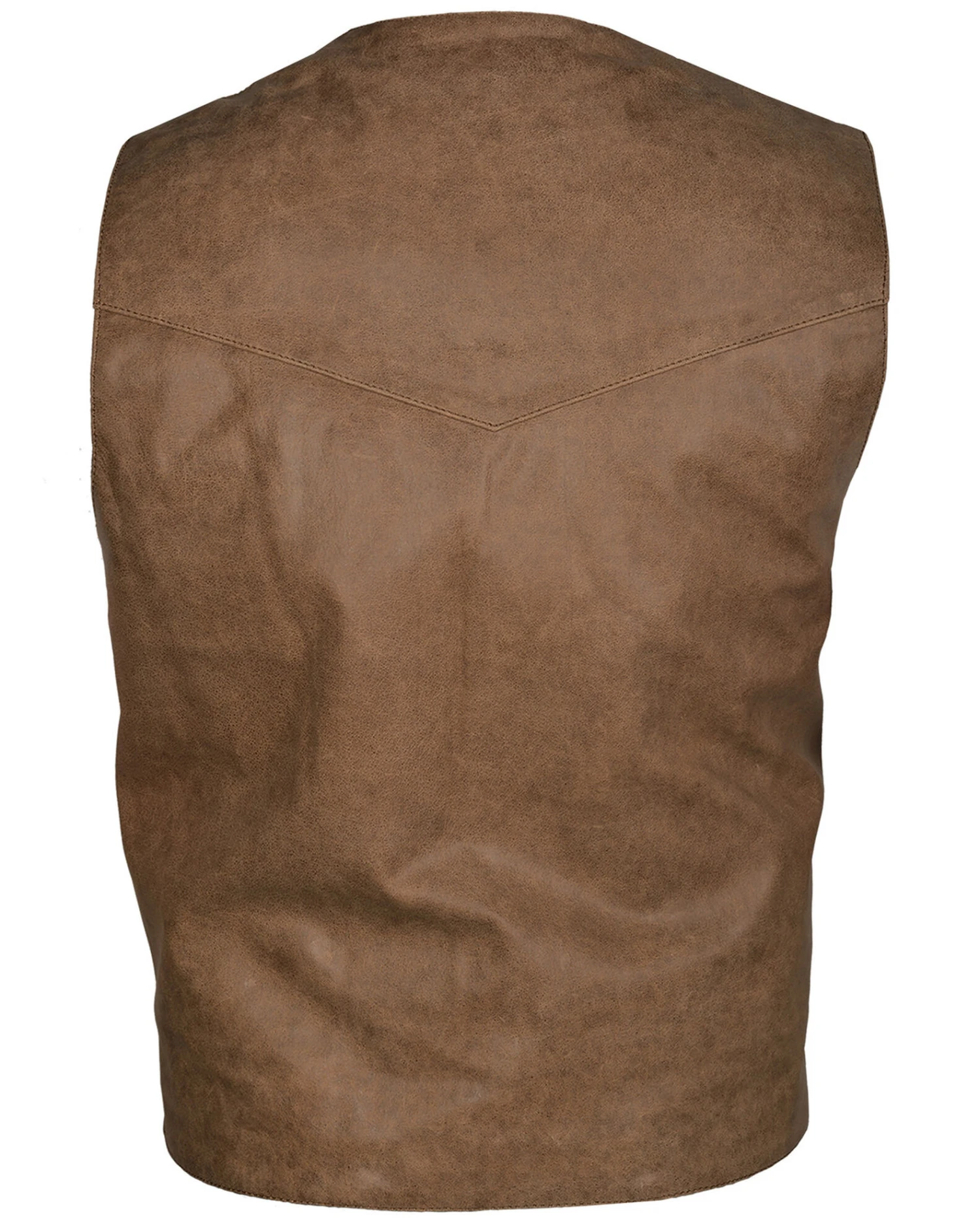 STS Ranchwear Men's Antique Brown Leather Chisum Vest - Big 2 STS Ranchwear Men's Antique Brown Leather Chisum Vest - Big - Image 2