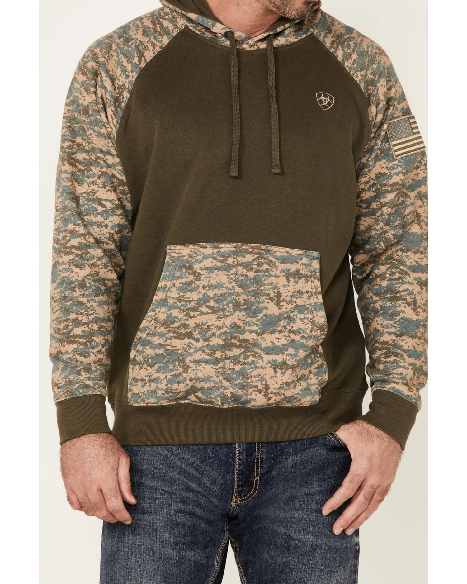 Ariat Men's Camo Patriot Hooded Sweatshirt 1 Ariat Men's Camo Patriot Hooded Sweatshirt