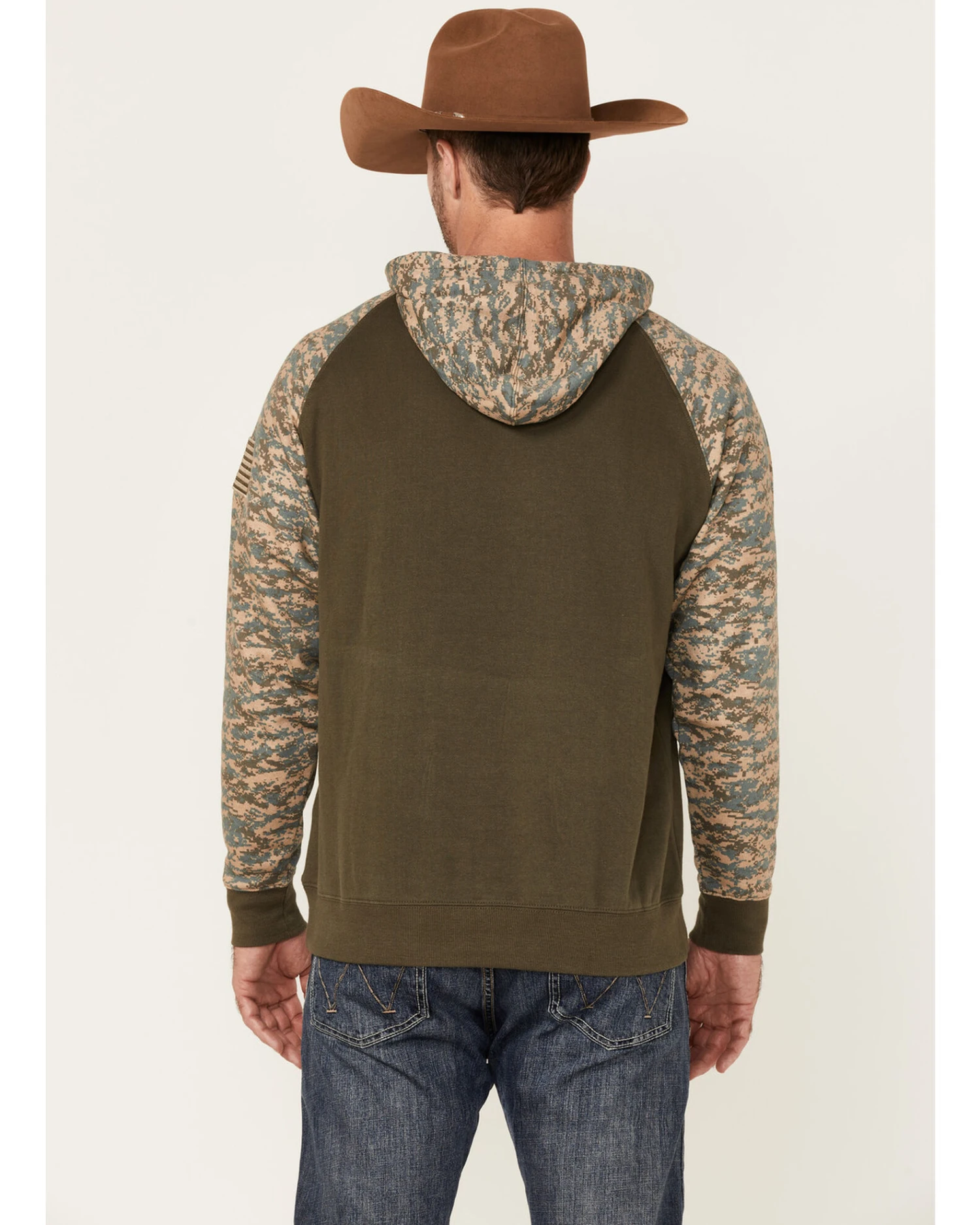 Ariat Men's Camo Patriot Hooded Sweatshirt 3 Ariat Men's Camo Patriot Hooded Sweatshirt - Image 3