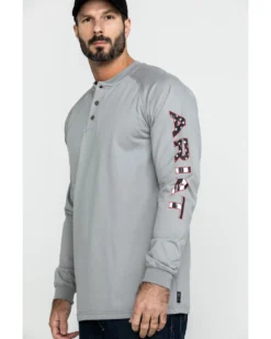 Ariat Men's FR Liberty Logo Long Sleeve Work Shirt - Big 8 Ariat Men's FR Liberty Logo Long Sleeve Work Shirt - Big -Men's Western Denim Store 2000281710 040 P3