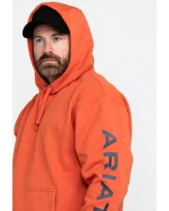 Ariat Men's Volcanic Heather Rebar Graphic Hooded Work Sweatshirt -Men's Western Denim Store 2000282118 803 P5