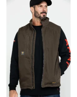 Ariat Men's Loden Rebar Washed Dura Canvas Insulated Work Vest - Big & Tall 11 Ariat Men's Loden Rebar Washed Dura Canvas Insulated Work Vest - Big & Tall -Men's Western Denim Store 2000282137 342 P1