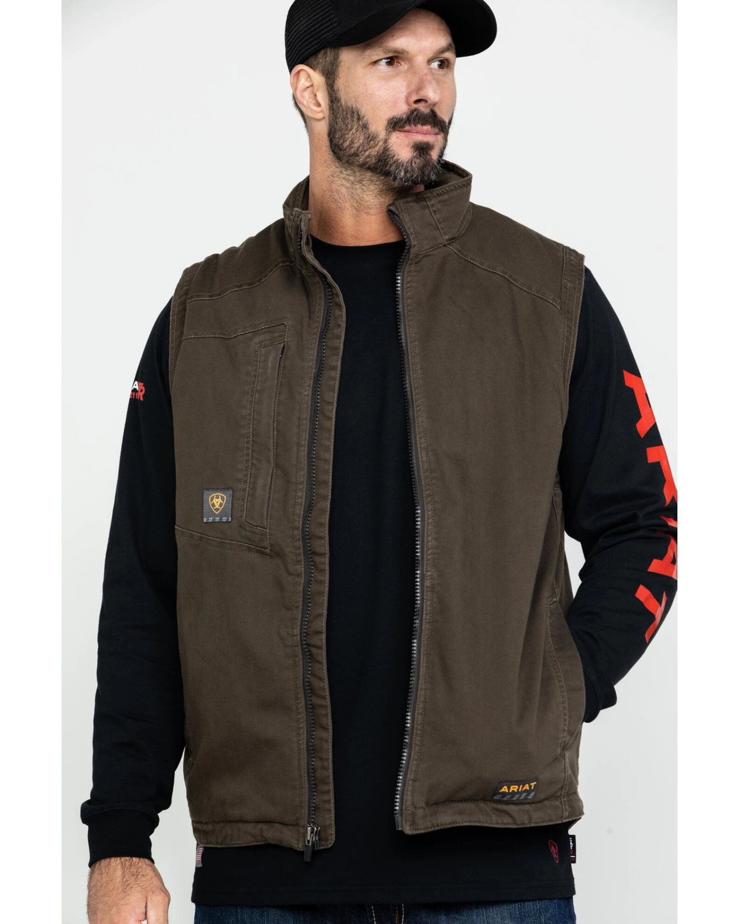 Ariat Men's Loden Rebar Washed Dura Canvas Insulated Work Vest - Big & Tall 6 Ariat Men's Loden Rebar Washed Dura Canvas Insulated Work Vest - Big & Tall - Image 6