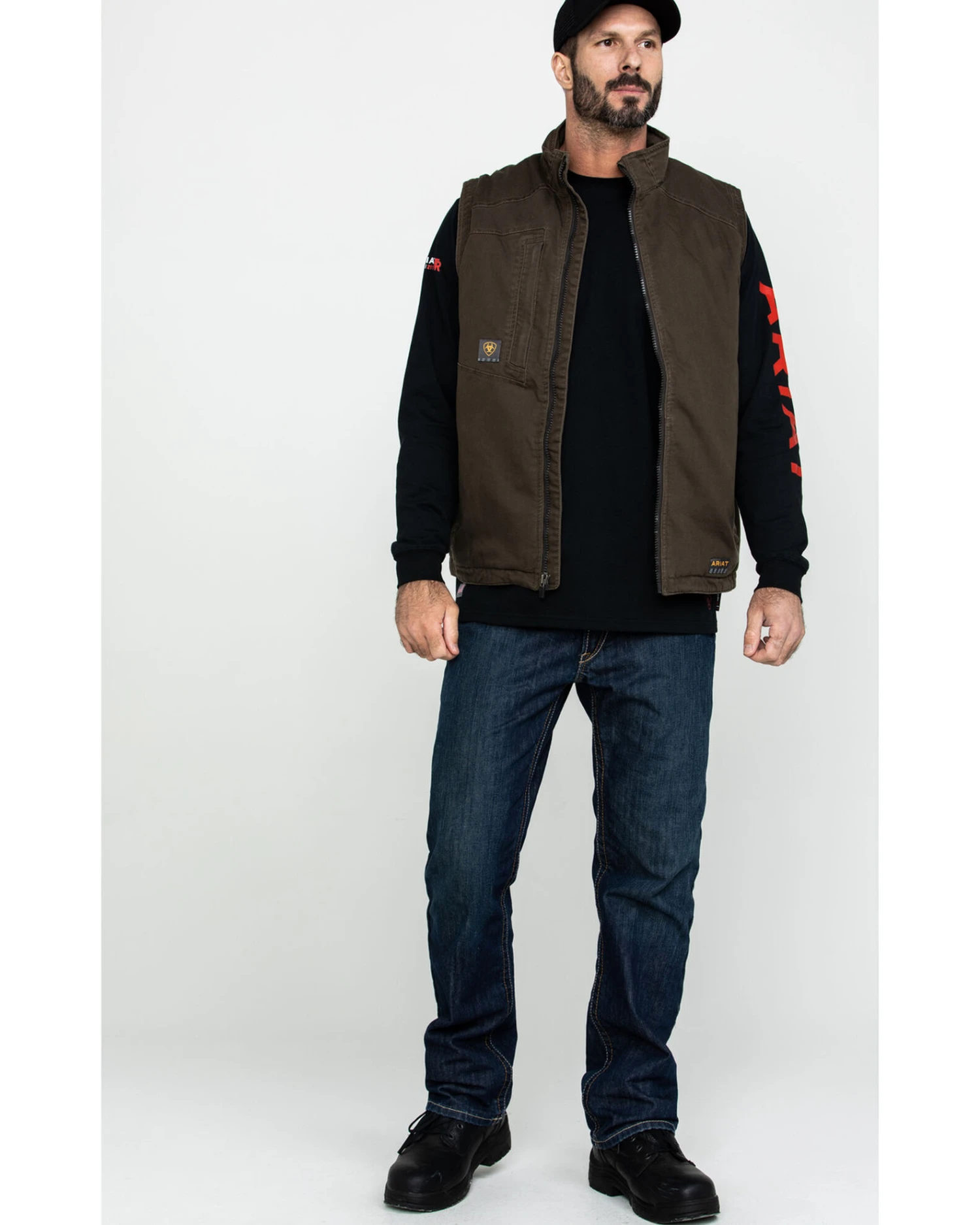 Ariat Men's Loden Rebar Washed Dura Canvas Insulated Work Vest - Big & Tall 1 Ariat Men's Loden Rebar Washed Dura Canvas Insulated Work Vest - Big & Tall