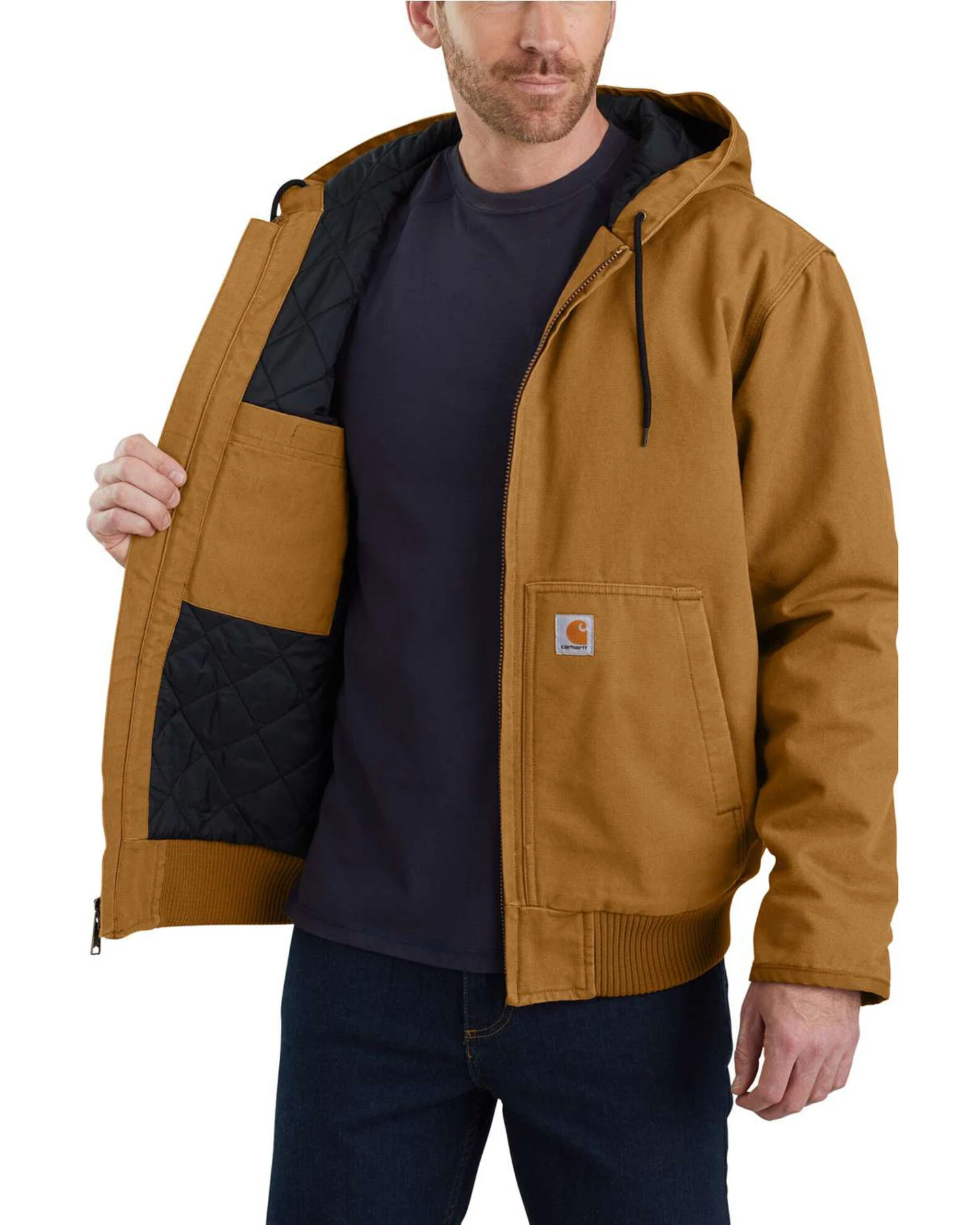 Carhartt Men's Lined M 130 Active Work Jacket 2 Carhartt Men's Lined M 130 Active Work Jacket - Image 2
