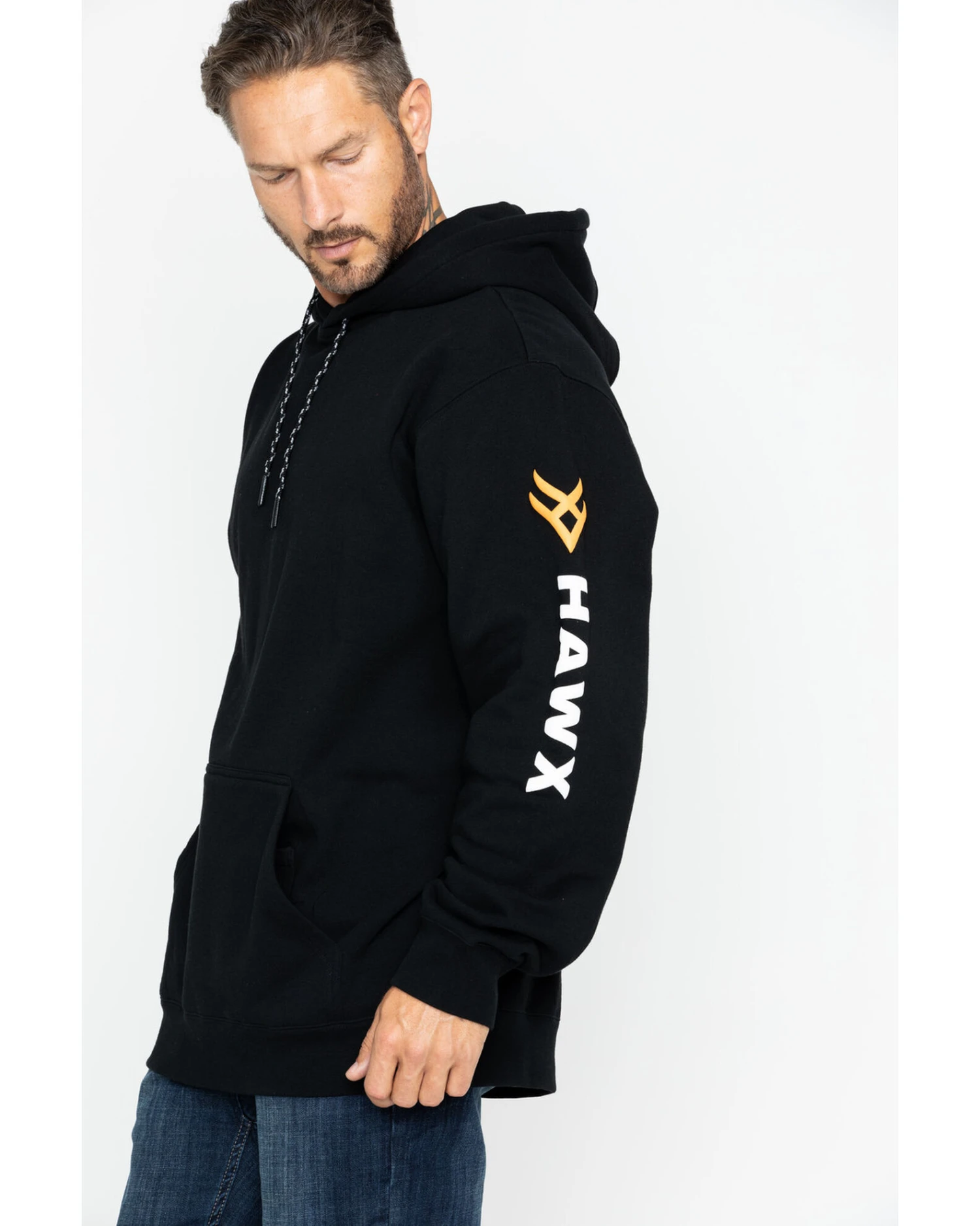 Hawx Men's Logo Sleeve Hooded Work Sweatshirt - Tall 5 Hawx Men's Logo Sleeve Hooded Work Sweatshirt - Tall - Image 5