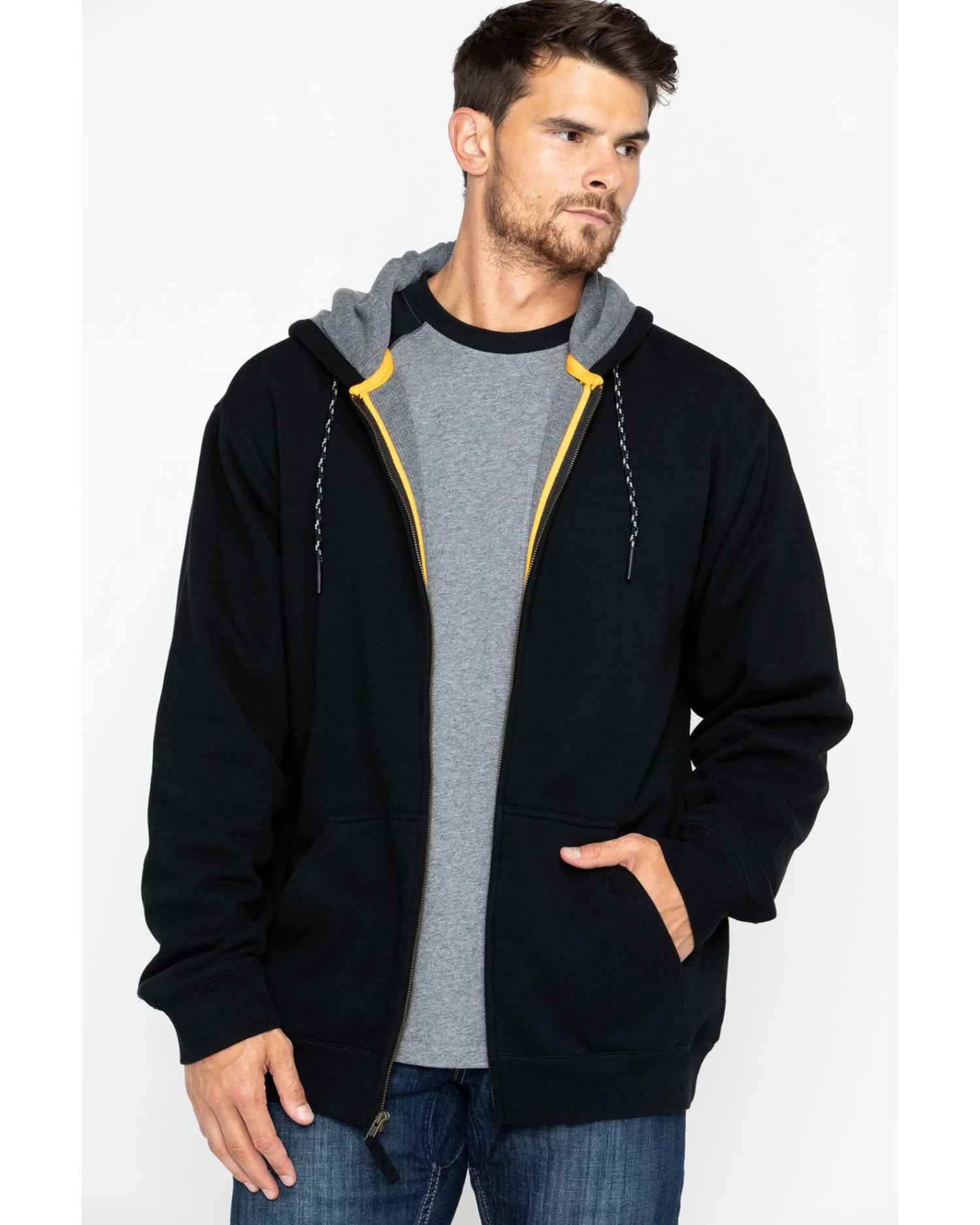 Hawx Men's Zip-Front Thermal Lined Hooded Jacket - Tall 1 Hawx Men's Zip-Front Thermal Lined Hooded Jacket - Tall