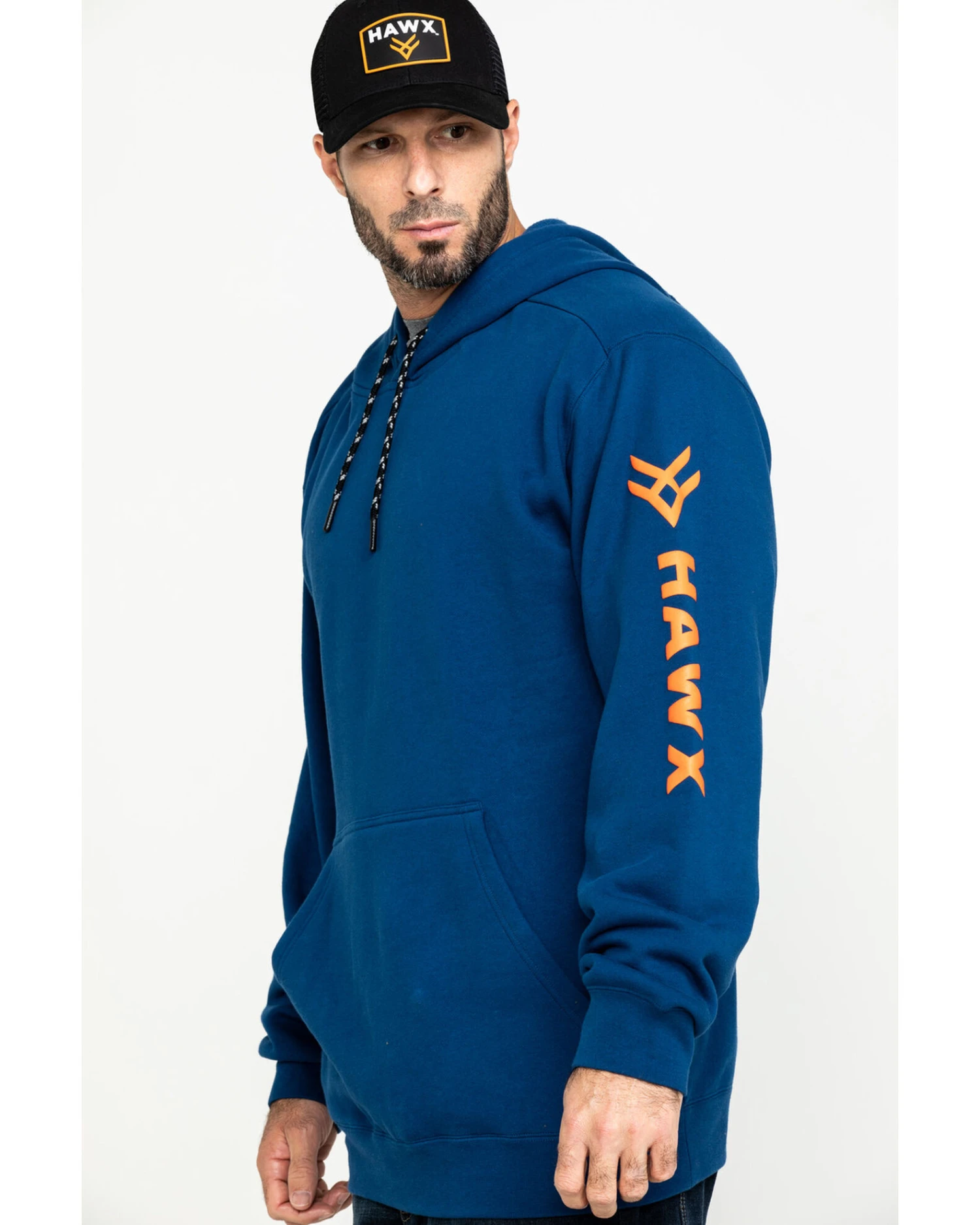Hawx® Men's Logo Sleeve Performance Fleece Hooded Work Sweatshirt - Big & Tall 6 Hawx® Men's Logo Sleeve Performance Fleece Hooded Work Sweatshirt - Big & Tall - Image 6