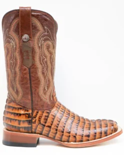 Tanner Mark Men's Caiman Tail Print Western Boots - Broad Square Toe -Men's Western Denim Store 2000284324 235 P2