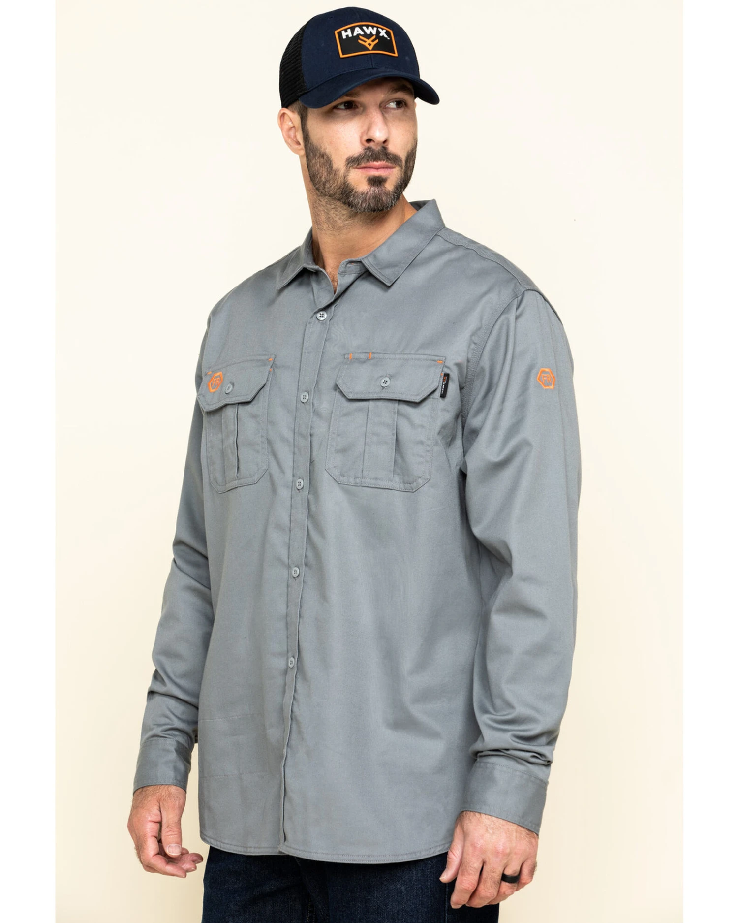 Hawx Men's FR Long Sleeve Work Shirt - Big 2 Hawx Men's FR Long Sleeve Work Shirt - Big - Image 2