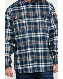 Hawx Men's FR Plaid Print Long Sleeve Woven Work Shirt - Big -Men's Western Denim Store 2000284665 400 P4