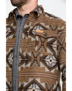 Powder River Outfitters Men's Southwestern Jacquard Shirt Jacket -Men's Western Denim Store 2000285560 200 P4