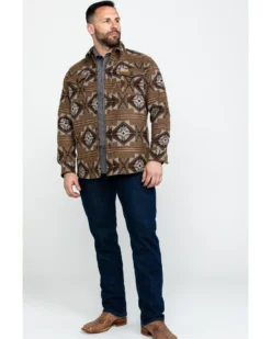 Powder River Outfitters Men's Southwestern Jacquard Shirt Jacket -Men's Western Denim Store 2000285560 200 P6