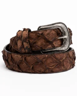 Cody James Men's Brown Pirarucu Exotic Belt -Men's Western Denim Store 2000291696 200 P1