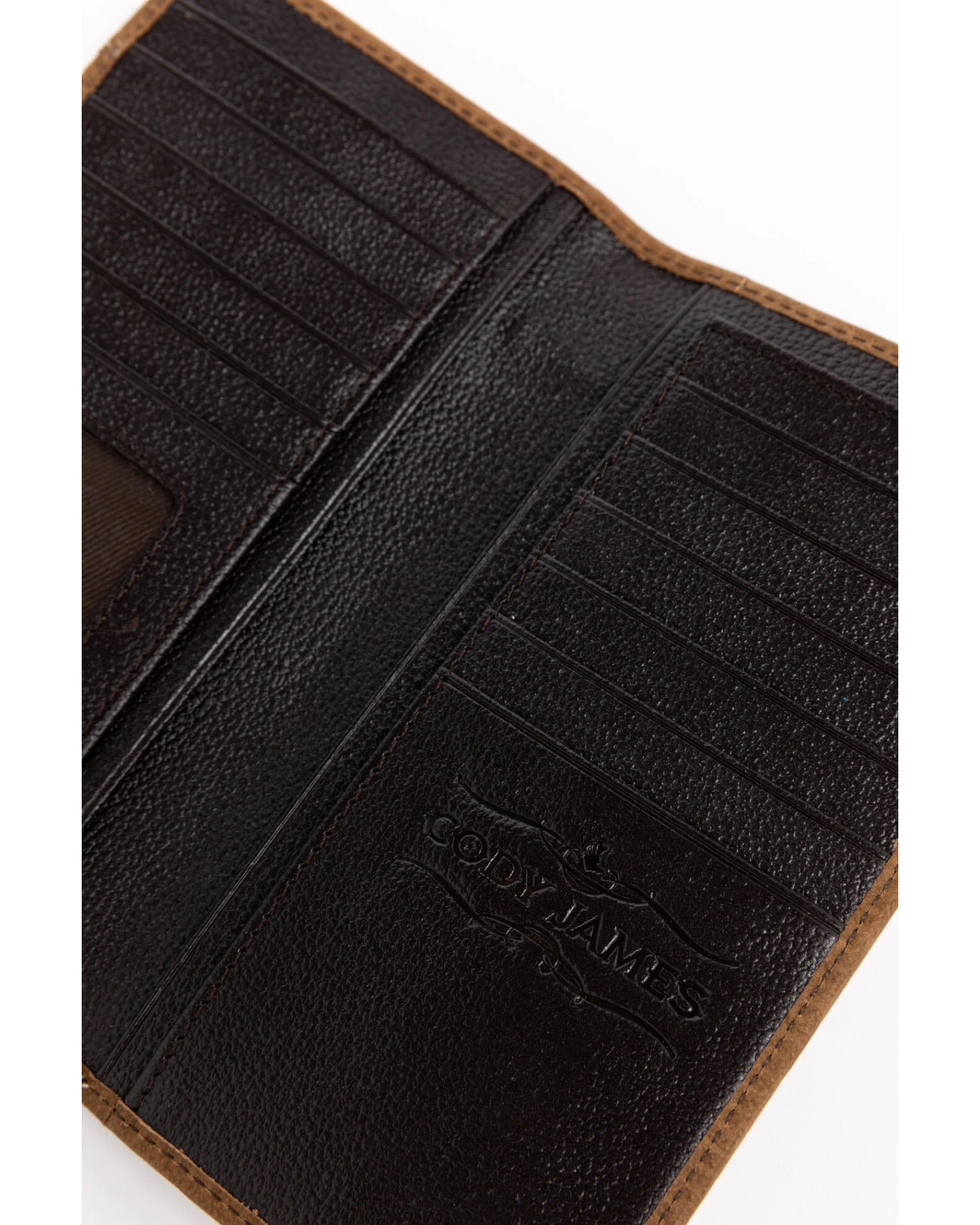 Cody James Men's Hair On Praying Cowboy Leather Checkbook Wallet 3 Cody James Men's Hair On Praying Cowboy Leather Checkbook Wallet - Image 3
