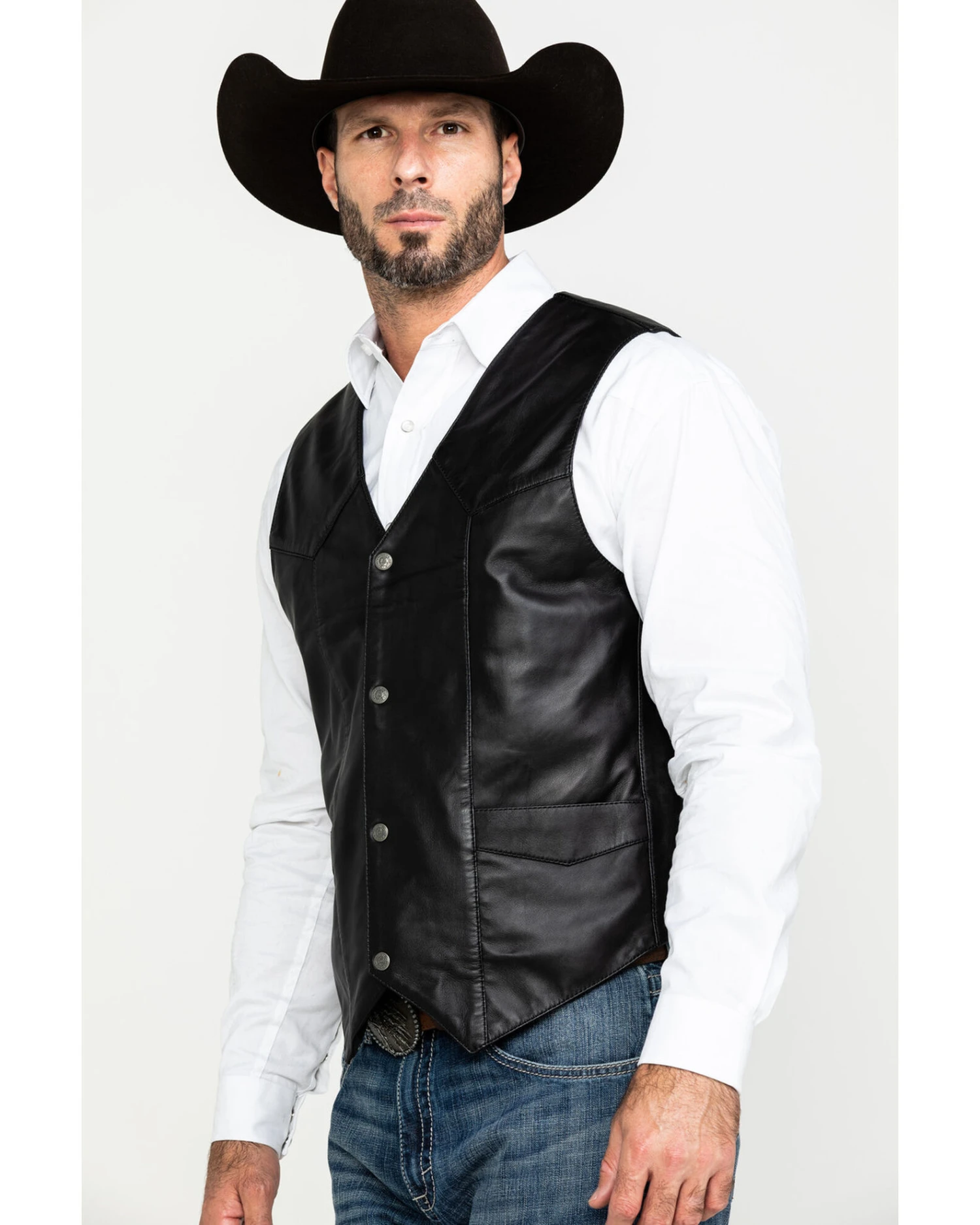 Liberty Wear Men's Jackson Lambskin Leather Vest - Big 4 Liberty Wear Men's Jackson Lambskin Leather Vest - Big - Image 4