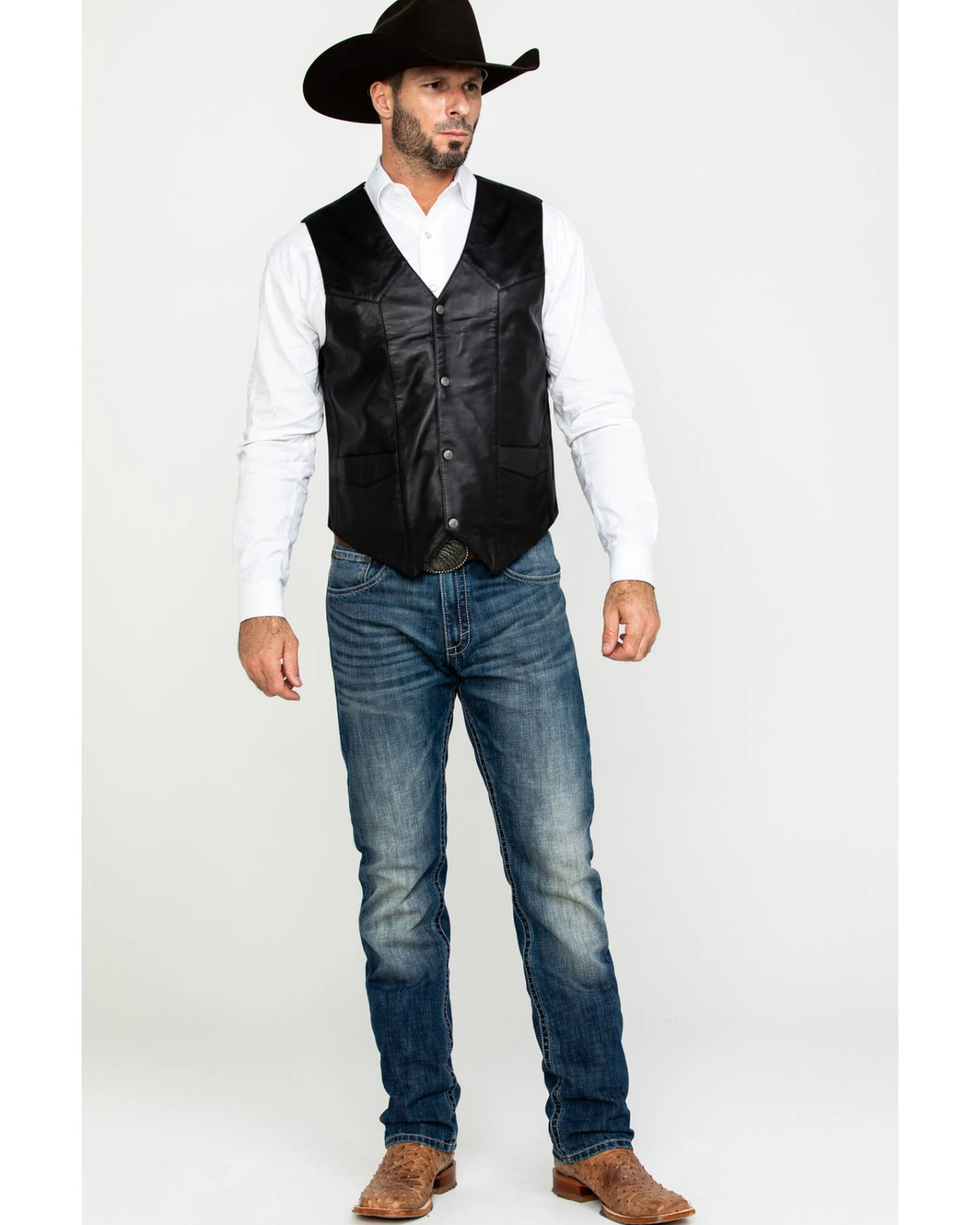 Liberty Wear Men's Jackson Lambskin Leather Vest - Big 5 Liberty Wear Men's Jackson Lambskin Leather Vest - Big - Image 5